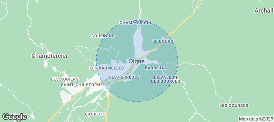 Digne Airbnb map